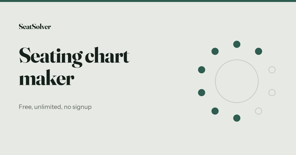 Seating Chart Maker - Import Your Guest List, Free PDF, No Signup preview